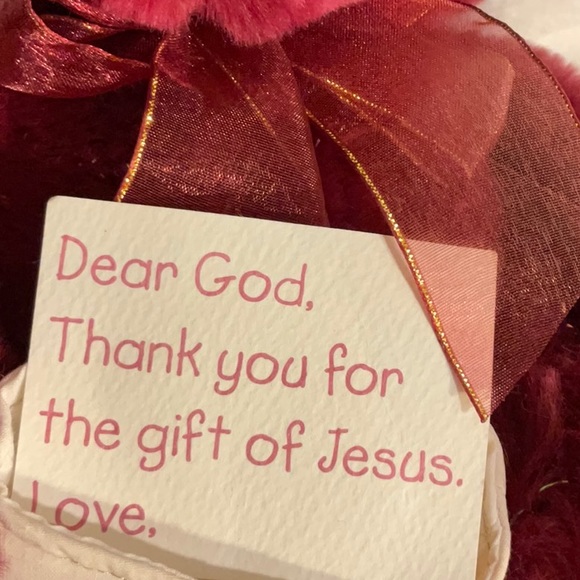 Vintage Gund Christmas 2000 Plush Bear Dear God Note W2K - Picture 10 of 10